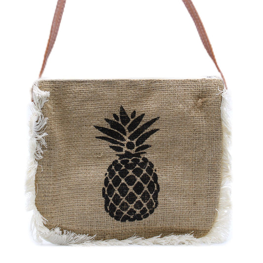 Bolso con flecos - Estampado Piña