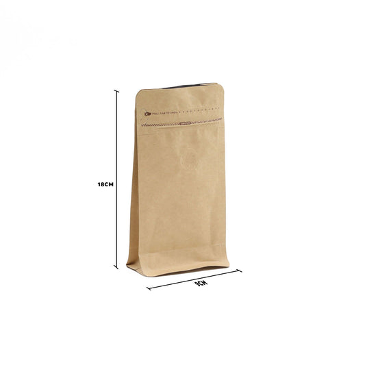 10x Bolsa de café pequeña con salida de aroma - 9x18cm (125gm)