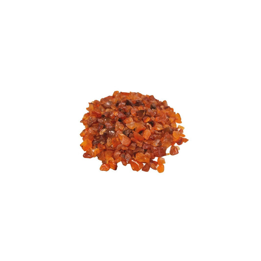 Piedras Preciosas de Cornalina roja brillante, tamaño pequeño, ideales para sazonar y decorar platos gourmet.