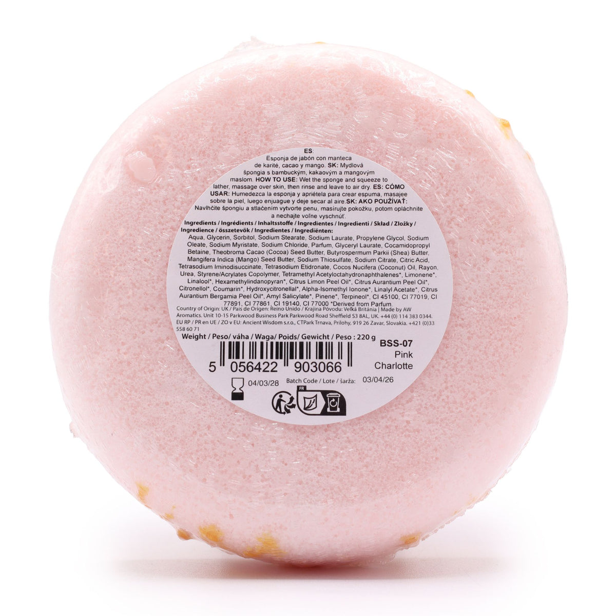 Jabón de burbujas de mantequilla - Rosa Charlotte