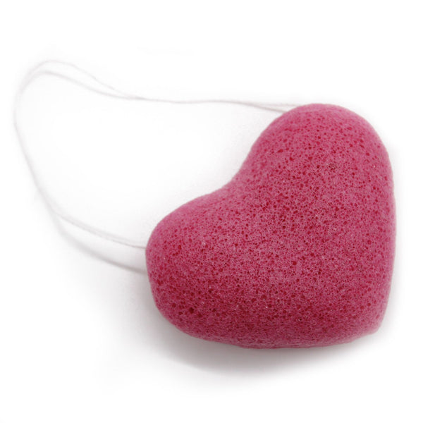 Esponja konjac corazón rosa