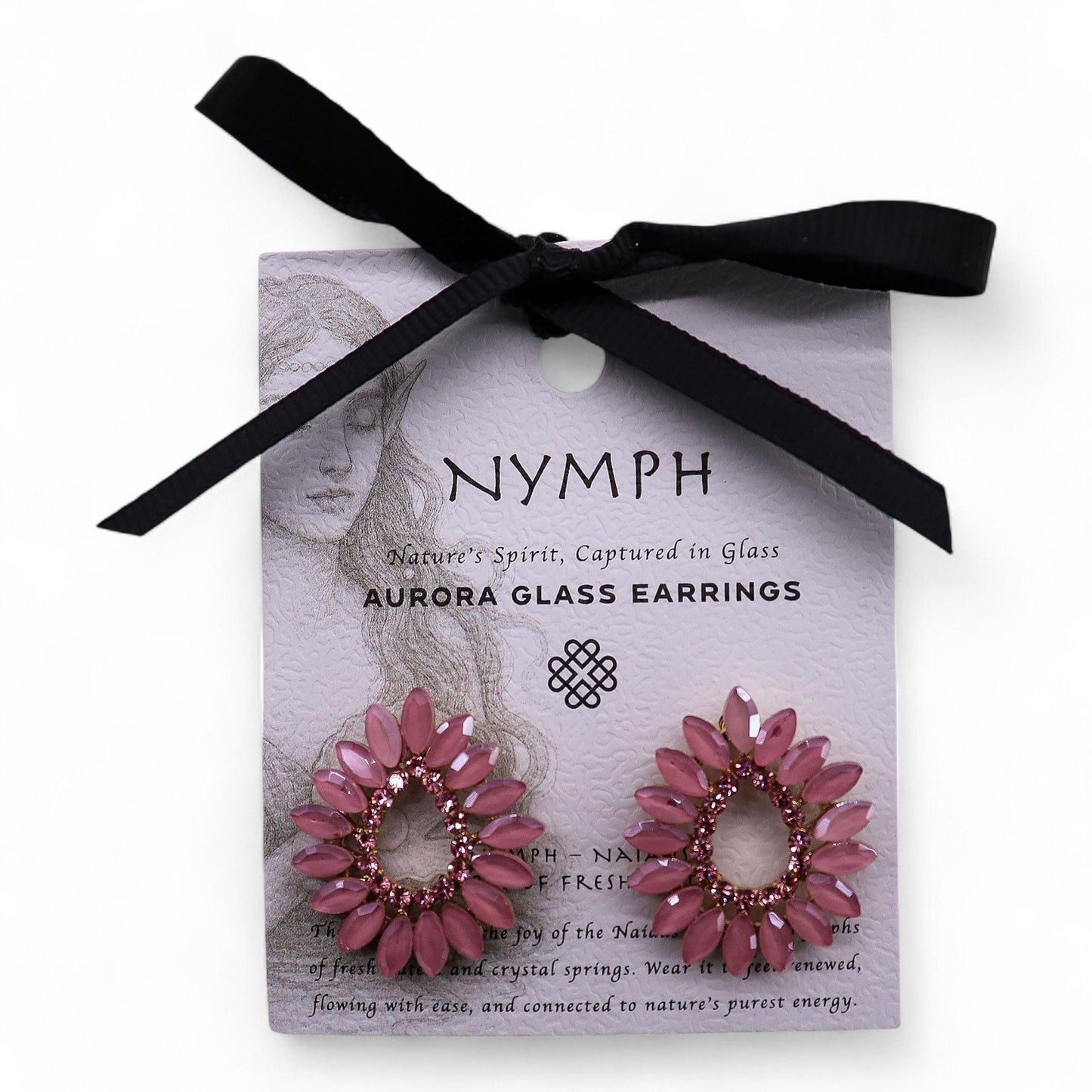 Pendientes Largos Colgantes - Cuarzo Rosa Vintage