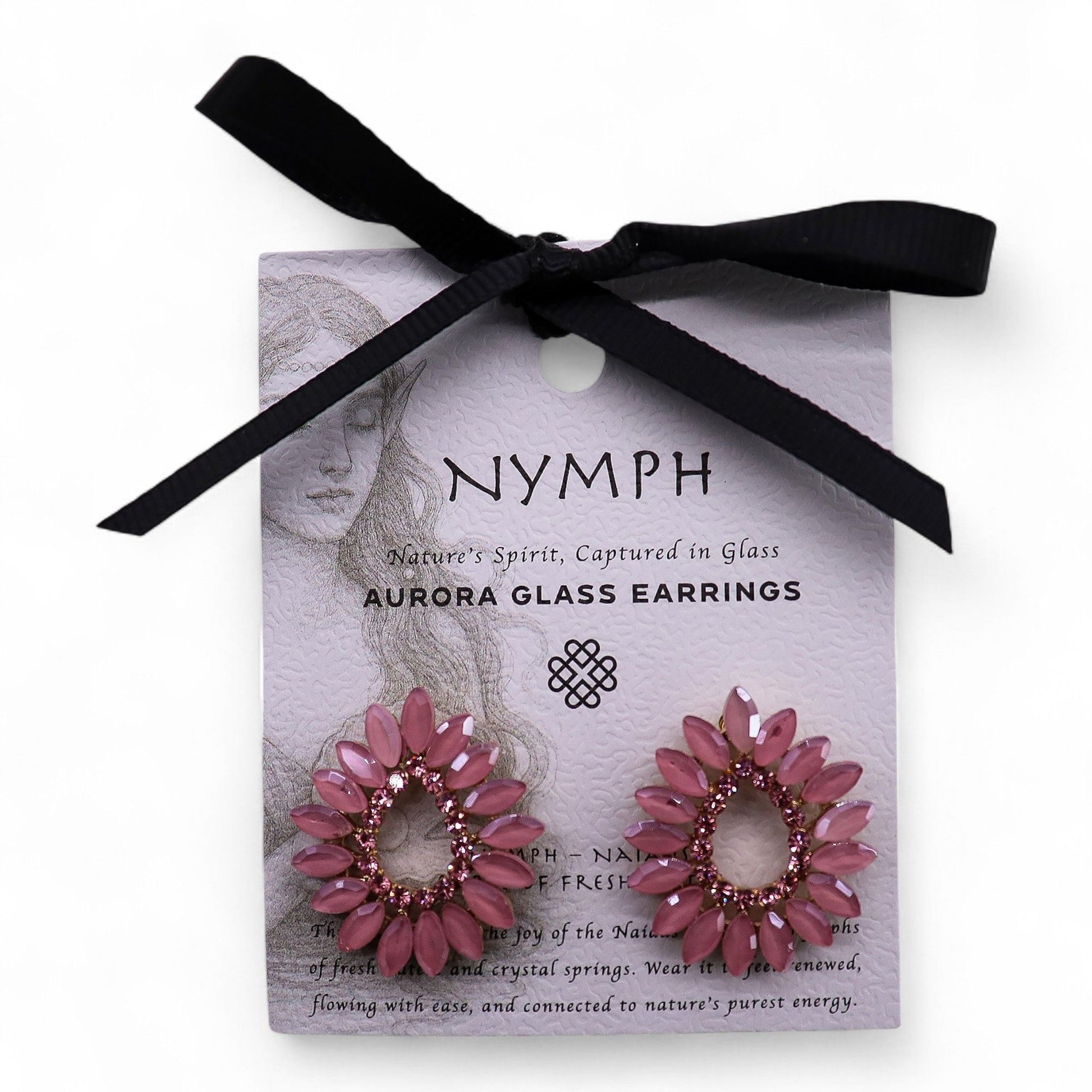 Pendientes Largos Colgantes - Cuarzo Rosa Vintage