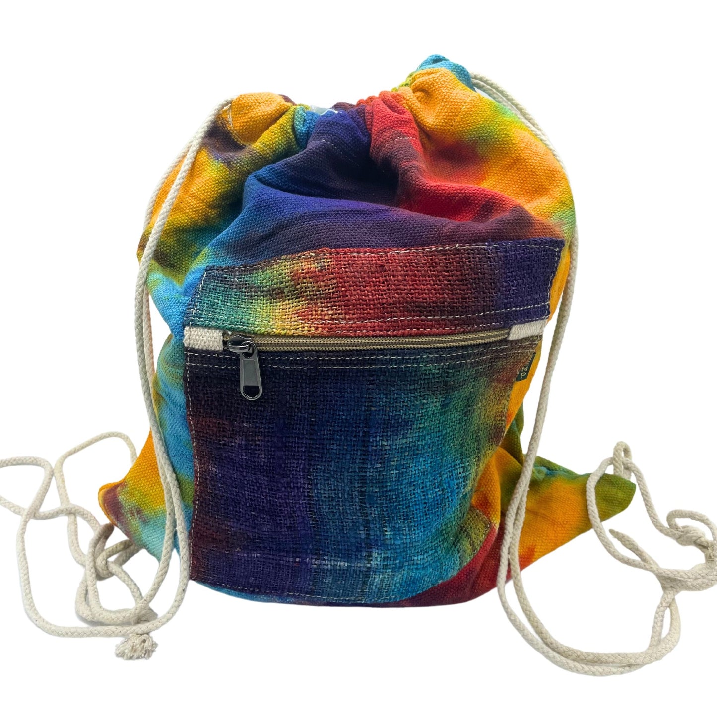 Bolsa de cáñamo con estampado tie-dye