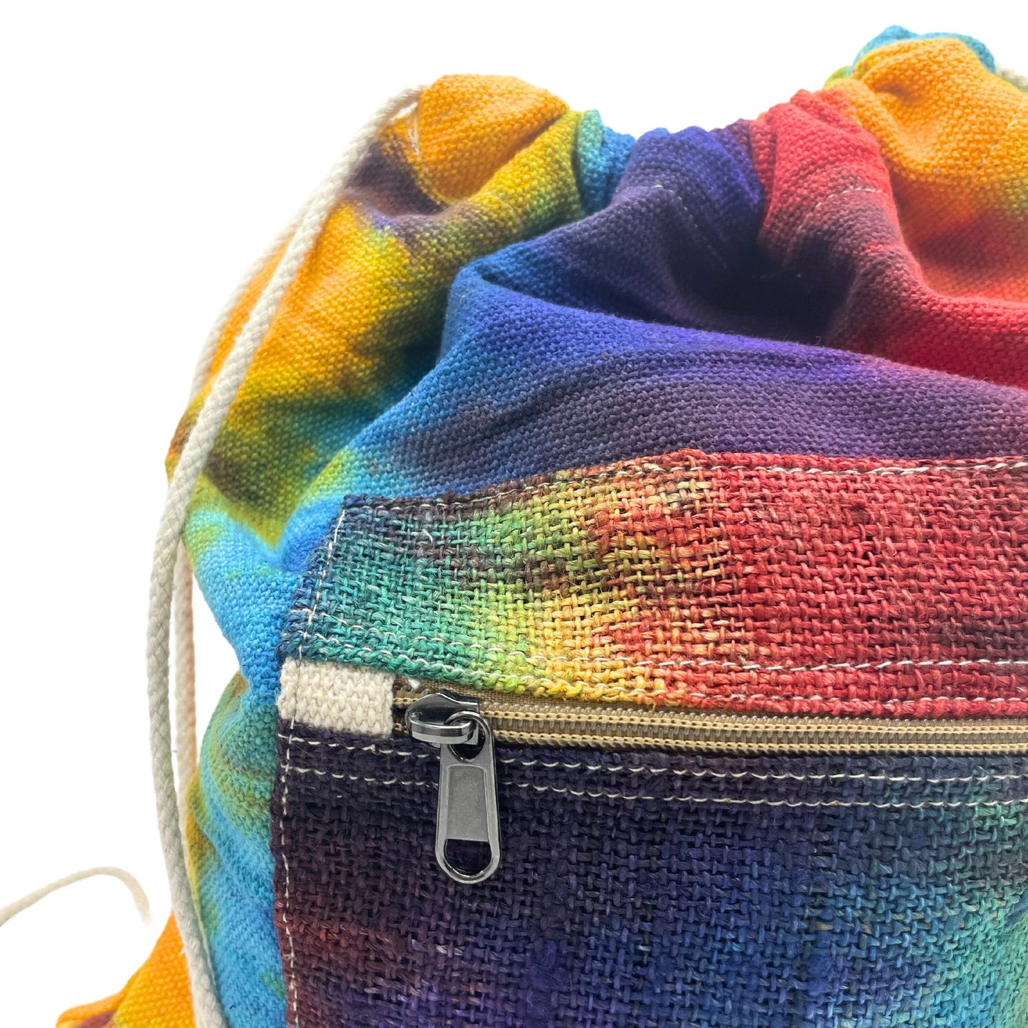 Bolsa de cáñamo con estampado tie-dye