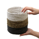 Juego de cestas de algas marinas - Gris oscuro / Blanco / Natural