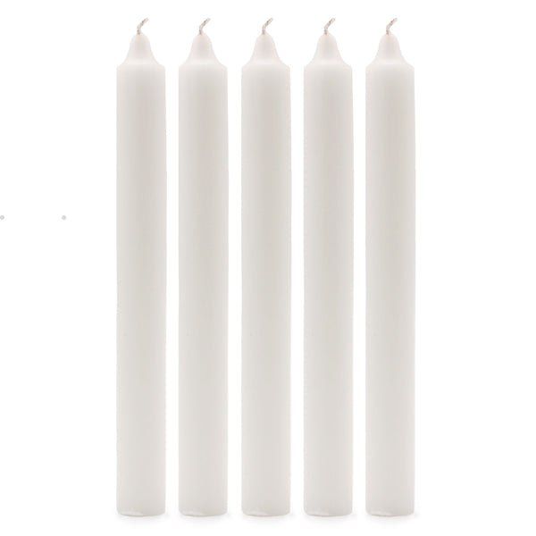 Velas a Granel de Color Sólido - Blanco Rústico - Paquete de 10