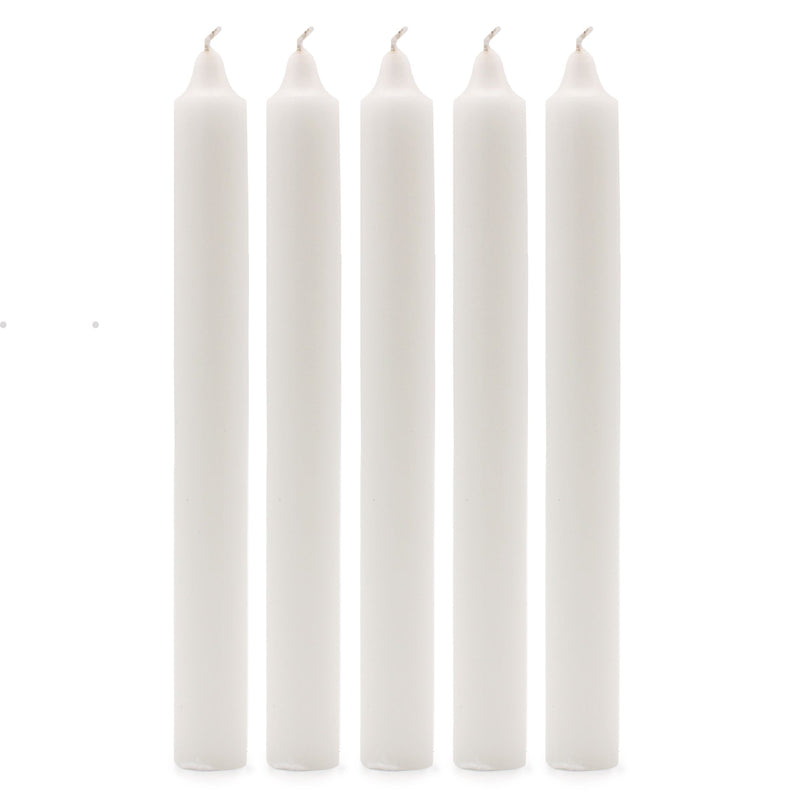 Velas a Granel de Color Sólido - Blanco Rústico - Paquete de 10