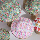Seta pequeña - 10cm - Corazones pastel