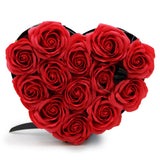 Caja de Regalo - Flor de Jabón  13 Rosas rojo - corazon