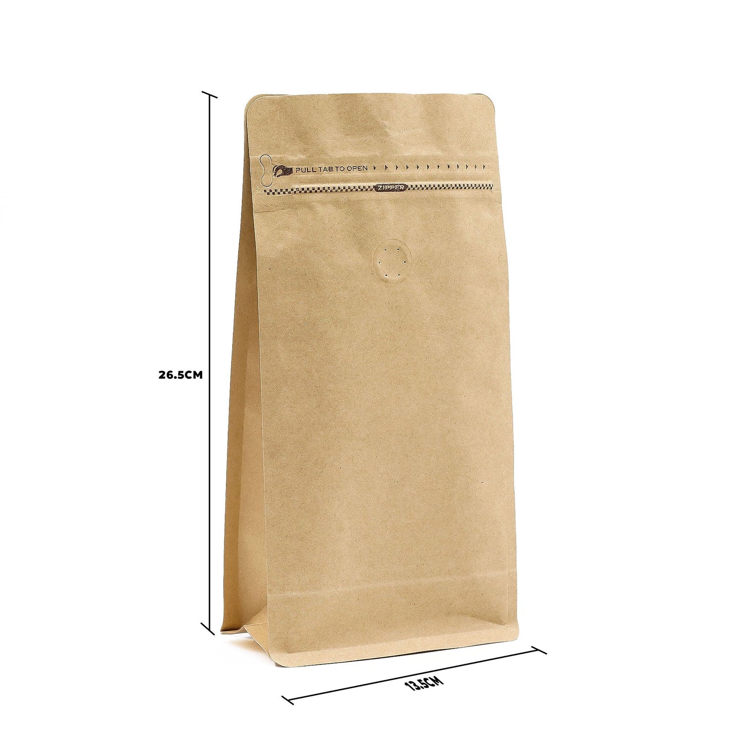 10x Bolsa de Café Mediana con Ventana - 13.5x26.5cm (500gm)