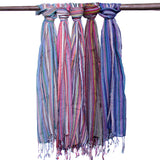 Bufandas bohemias indias - 50x180cm - Púrpuras al azar - 1 unidad