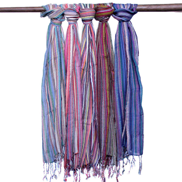 Bufandas bohemias indias - 50x180cm - Púrpuras al azar - 1 unidad