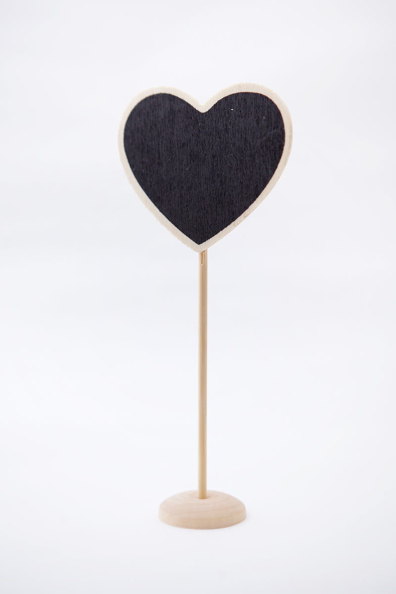 Mini pizarra Corazón en pie