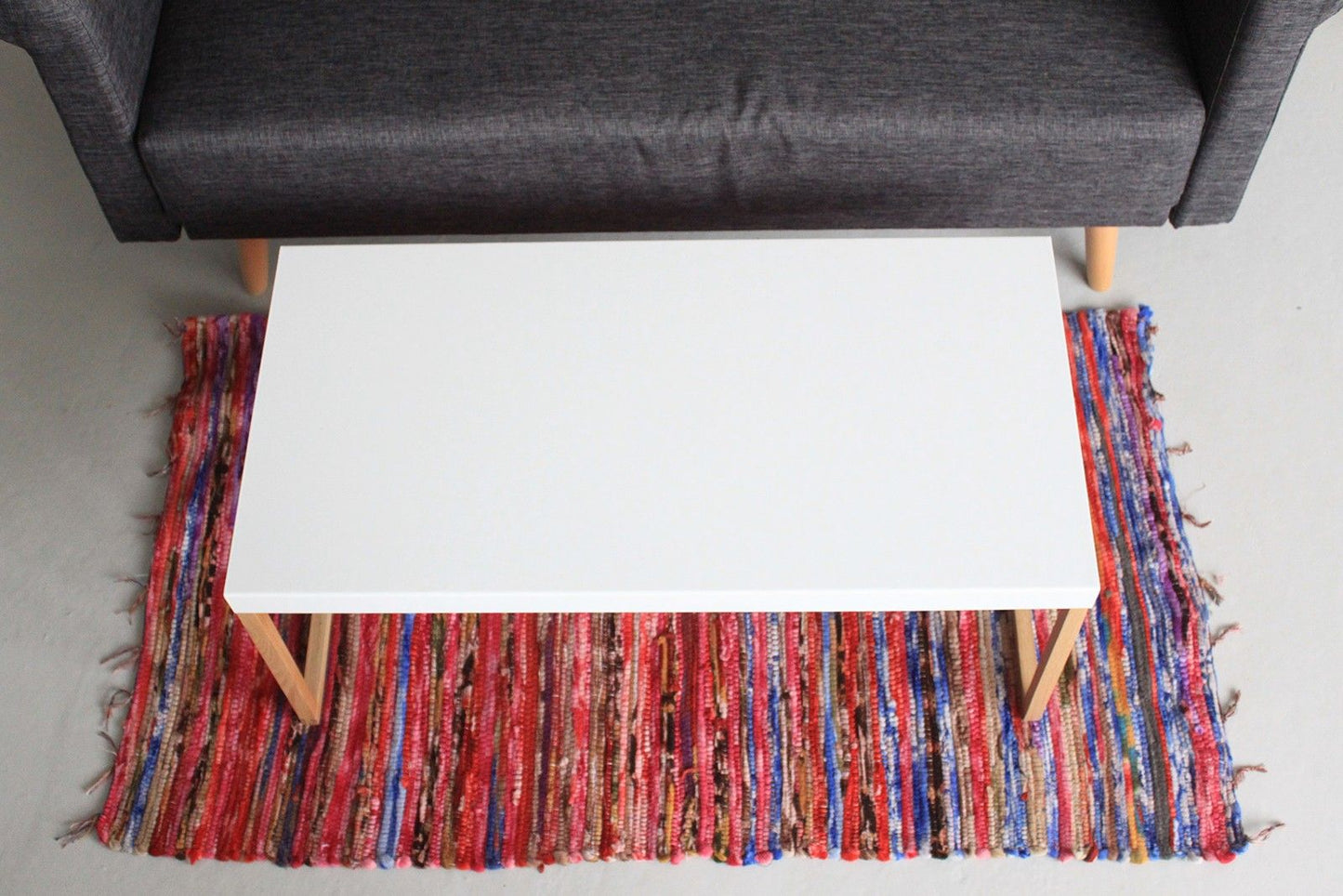 Alfombra de trapo medio - 128x75cm