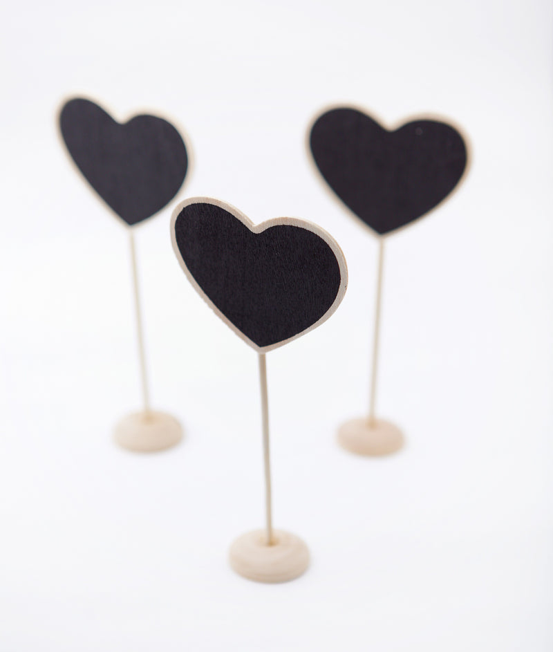 Mini pizarra Corazón en pie