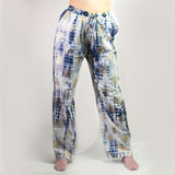 (ML) Colección Nómada Sari Mediterráneo - Pantalones - Motivo Griego en Oro y Azul