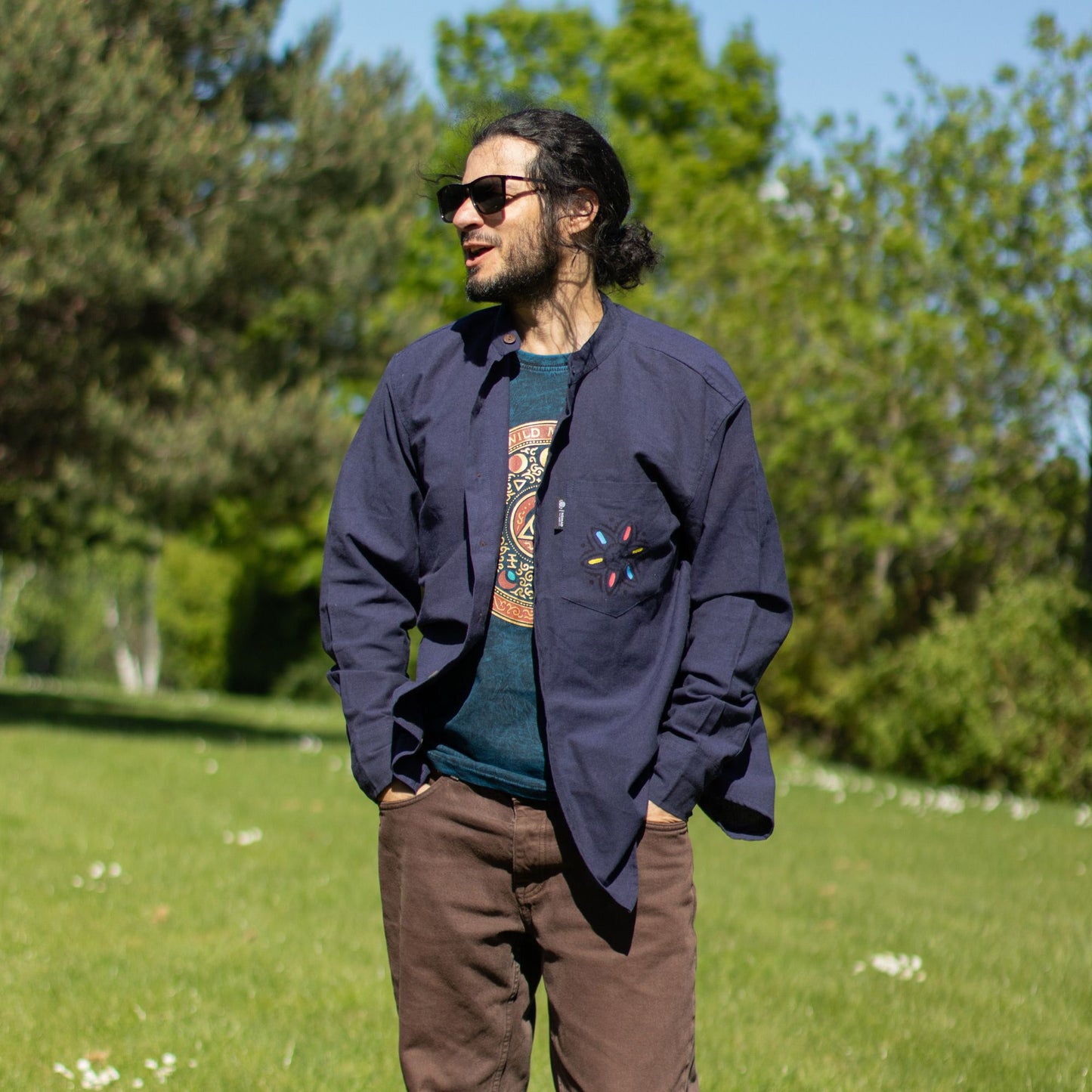 Nomad Sari Kathmandu Camisa - Índigo - Mediano