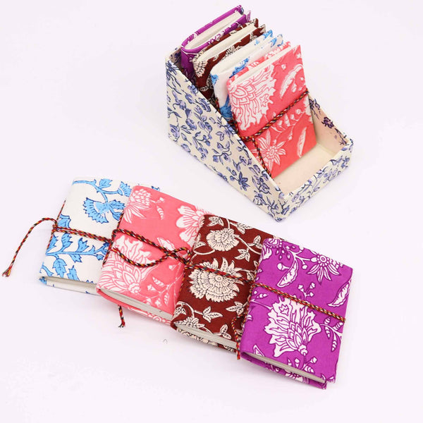 Cuadernos de Algodón con Estampado Floral 7x10cm (display pack)