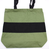 Bolsas de Algodón de Dos Tonos - 38x42x12cm - Verde y Negra - 280g