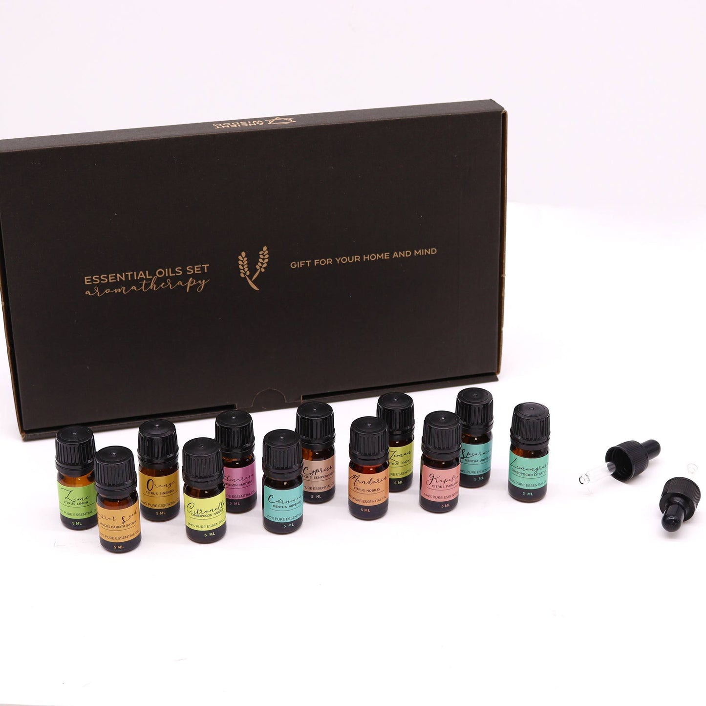 Set de 12 Aceites Esenciales Puros para Aromaterapia