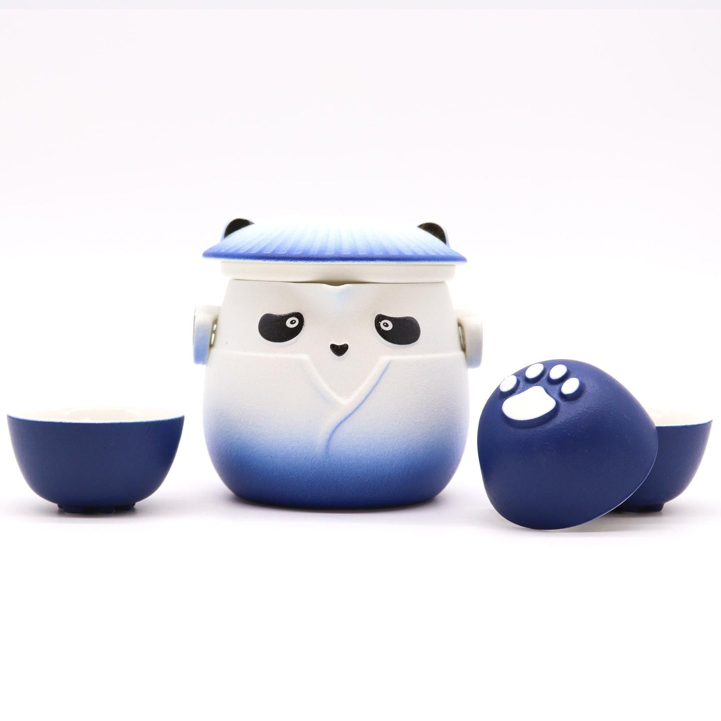 Juego de Té Panda - Tetera y 3 Tazas Azul Cielo
