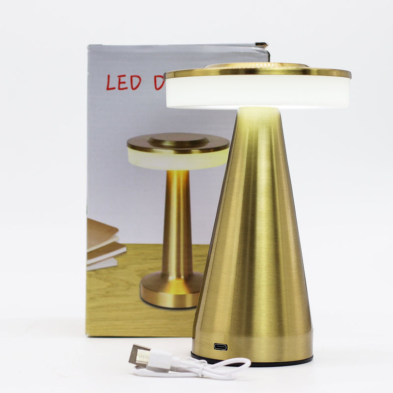Lámpara táctil - Tallo alto de cobre - USB (C) - Recargable (400 vatios)