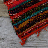 Alfombra de trapo de lujo de 152 x 90 cm - Naranja