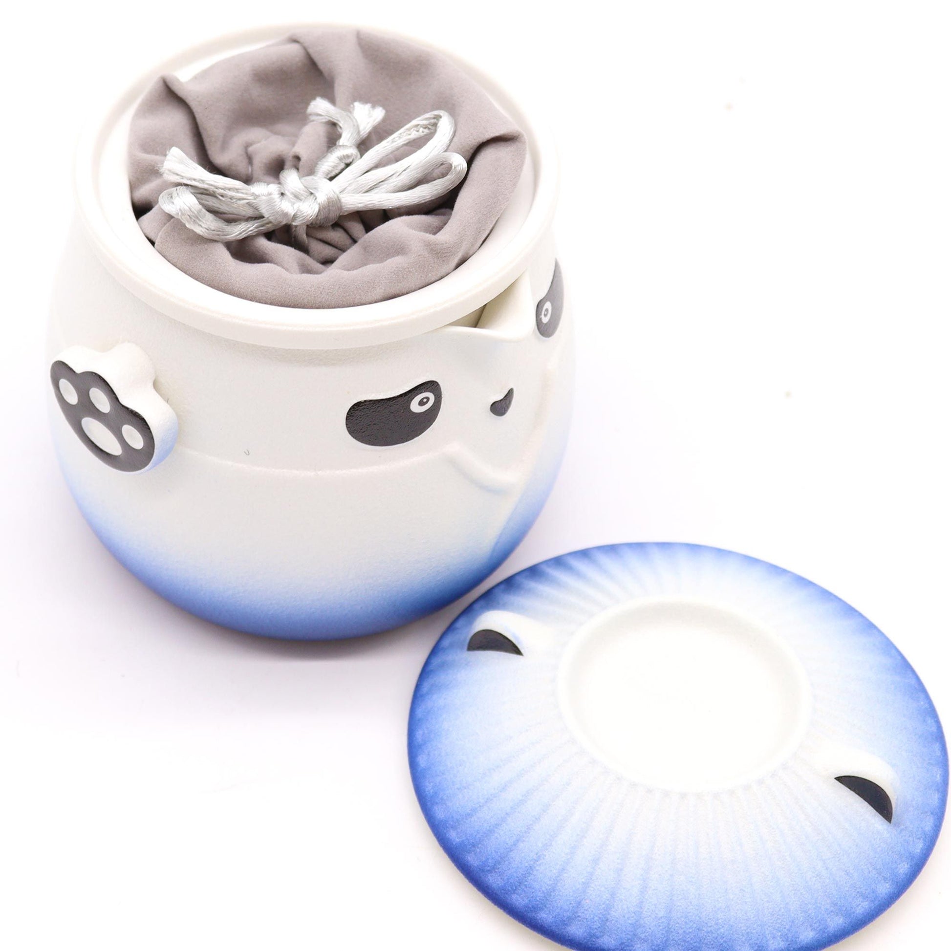 Juego de Té Panda - Tetera y 3 Tazas Azul Cielo