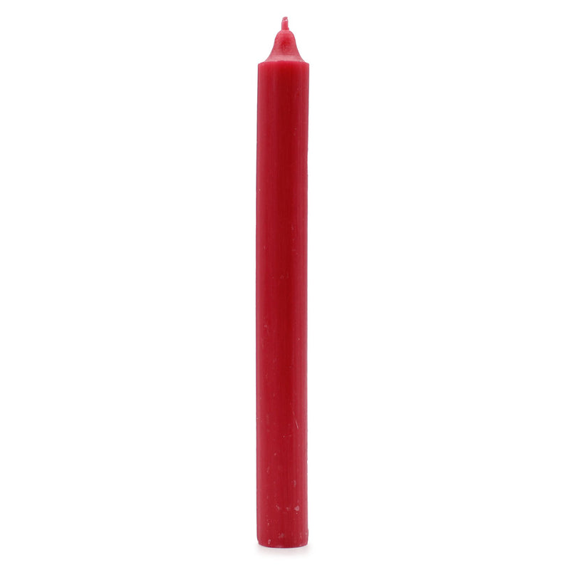 Juego de Velas de Mesa de Color Sólido - Pack de 21 - Rojo Rústico