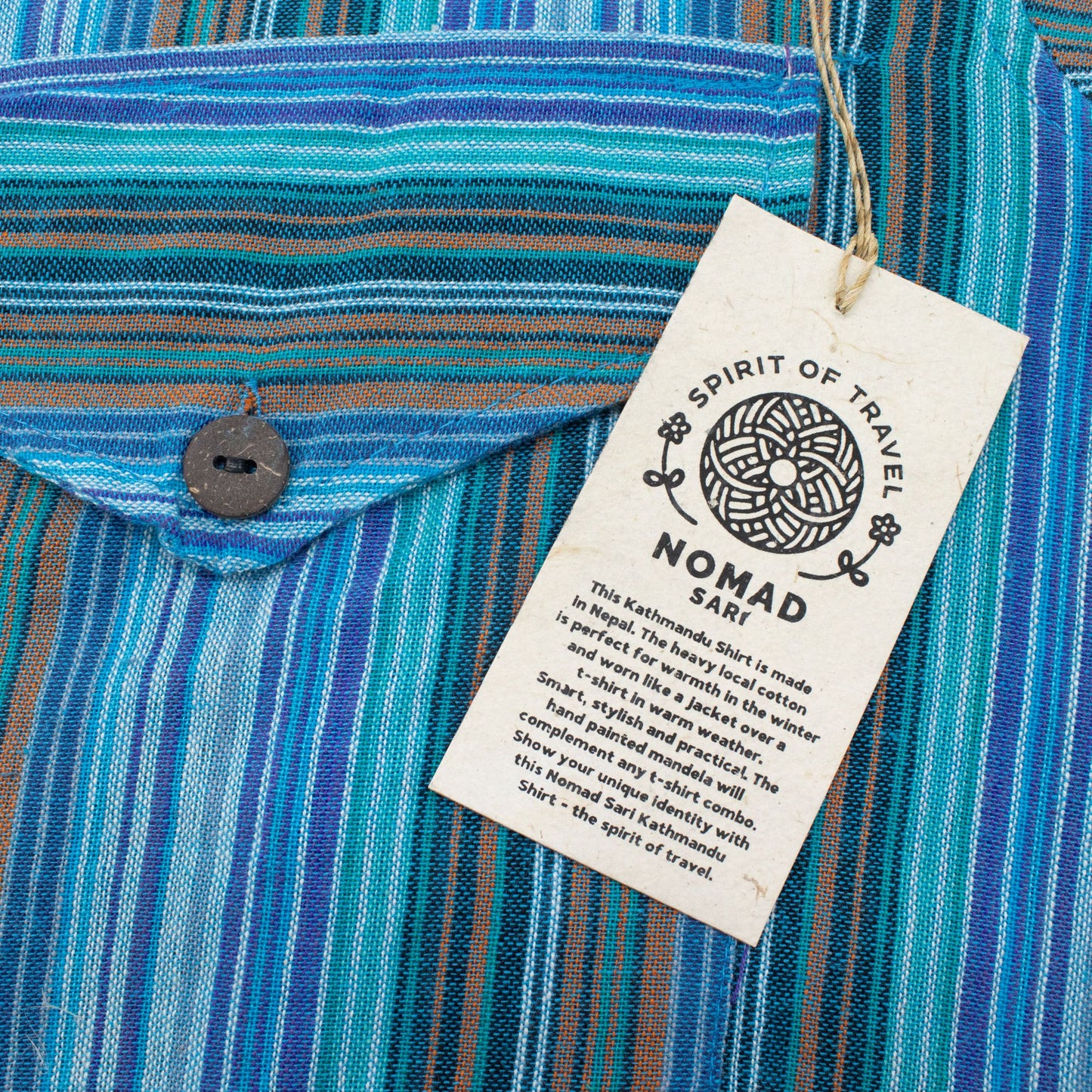 Nomad Sari Camisa de abuelo - Turquesa - Grande