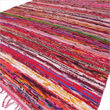 Alfombra de trapo de lujo de 150 x 90 cm - Rojo