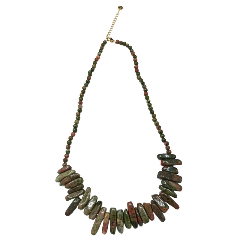 Collar de gemas Longstone - Ágata musgosa