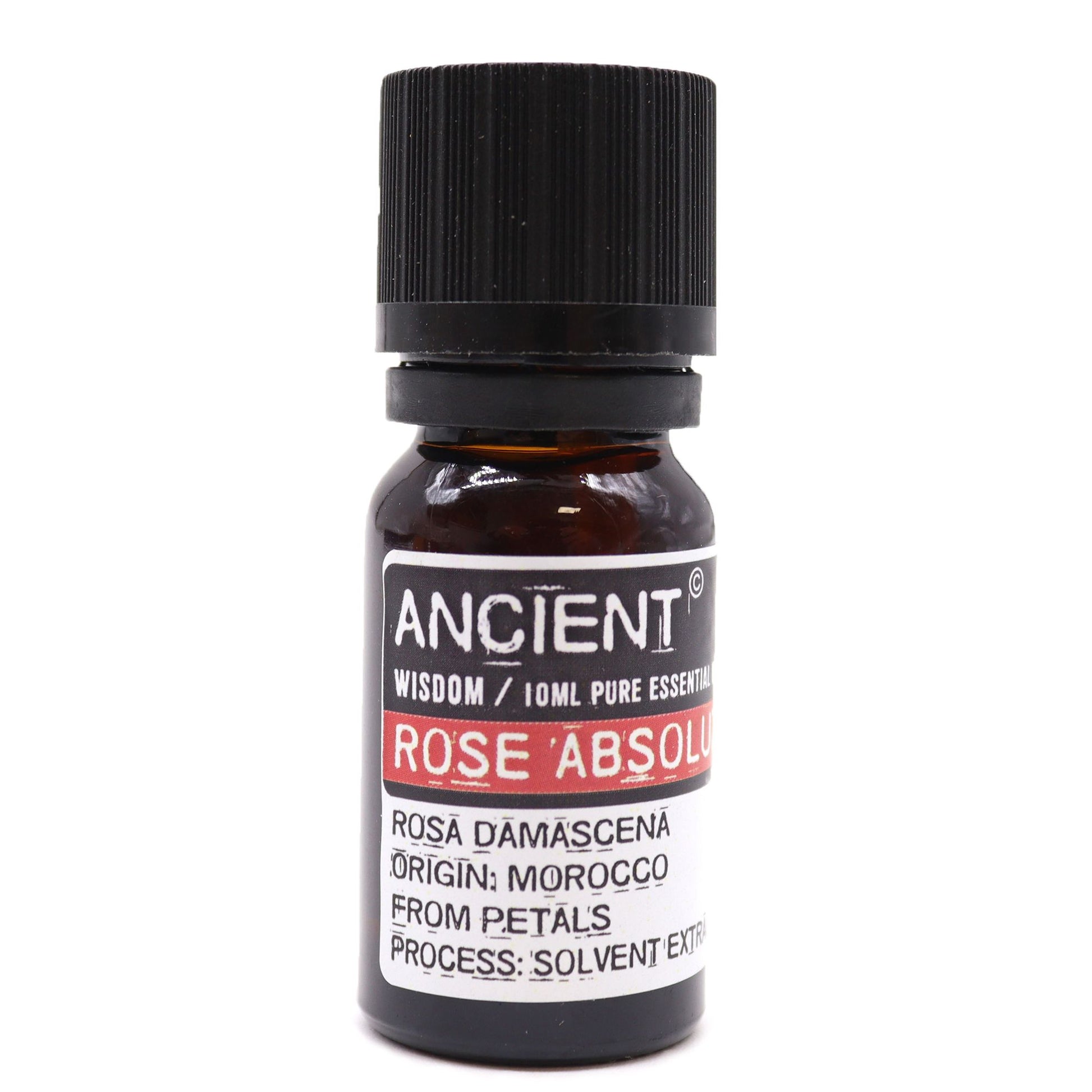 Aceite esencial de rosa absoluta, color ámbar, 10 ml, origen Marruecos, extracto de pétalos, estilo natural.