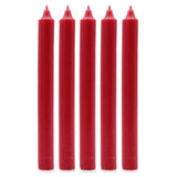 Juego de Velas de Mesa de Color Sólido - Pack de 21 - Rojo Rústico