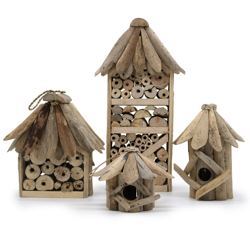 Refugio de insectos y abejas Driftwood - Casa de dos pisos