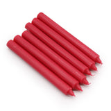 Juego de Velas de Mesa de Color Sólido - Pack de 21 - Rojo Rústico
