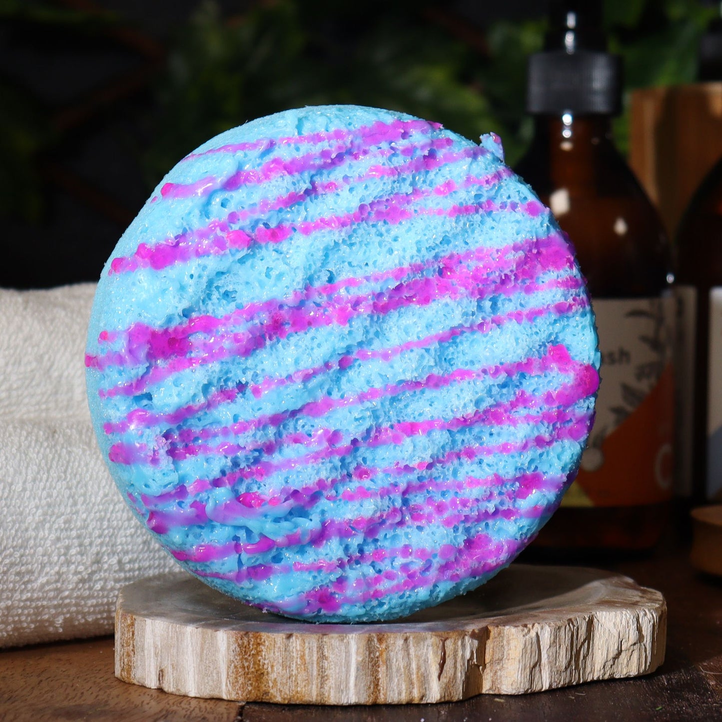Esponja de jabón Amethyst Creed – manteca de karité, cacao y mango