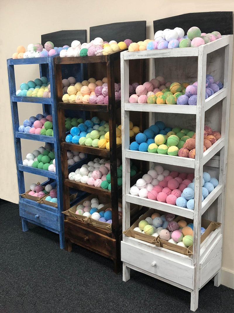 Bath Bomb 5 Shelf Display - Barniz Azul