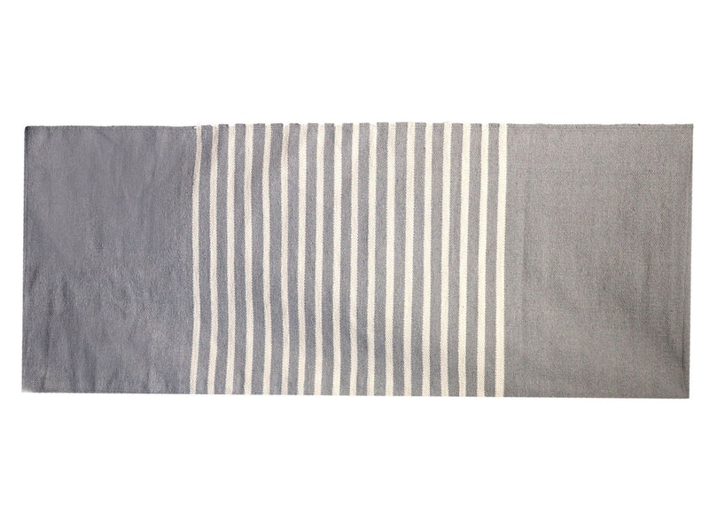 Alfombra India de Algodón - 70x170cm - Gris