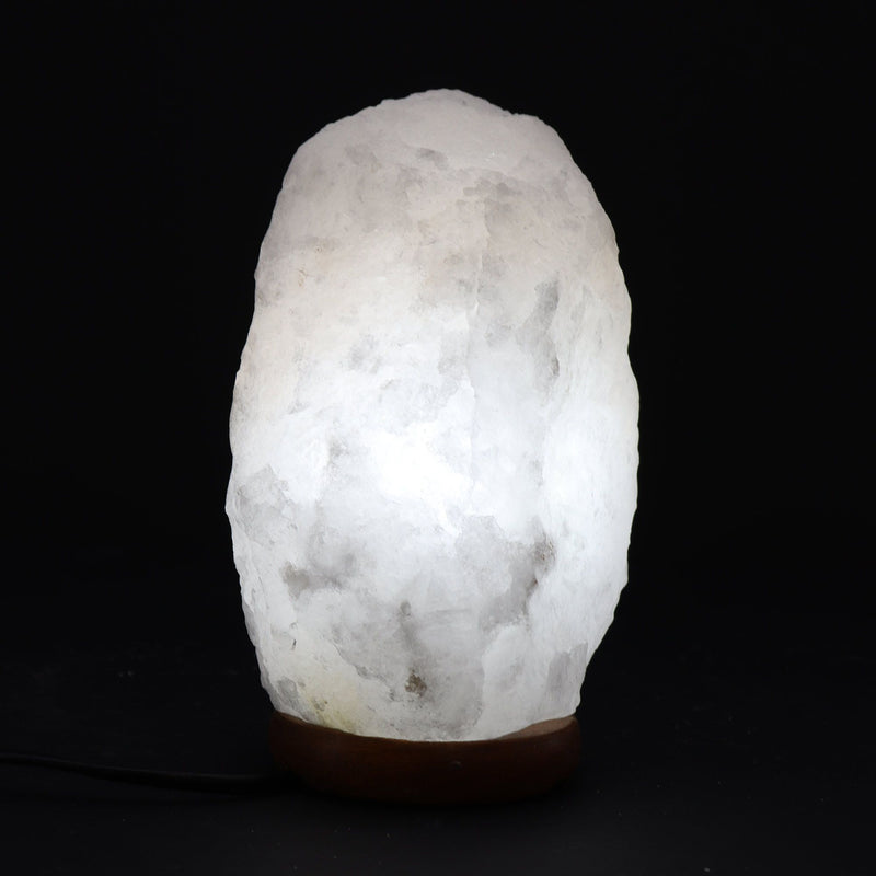 Lámpara de Sal del Himalaya de Cristal de Roca - & Base apx 3-5kg