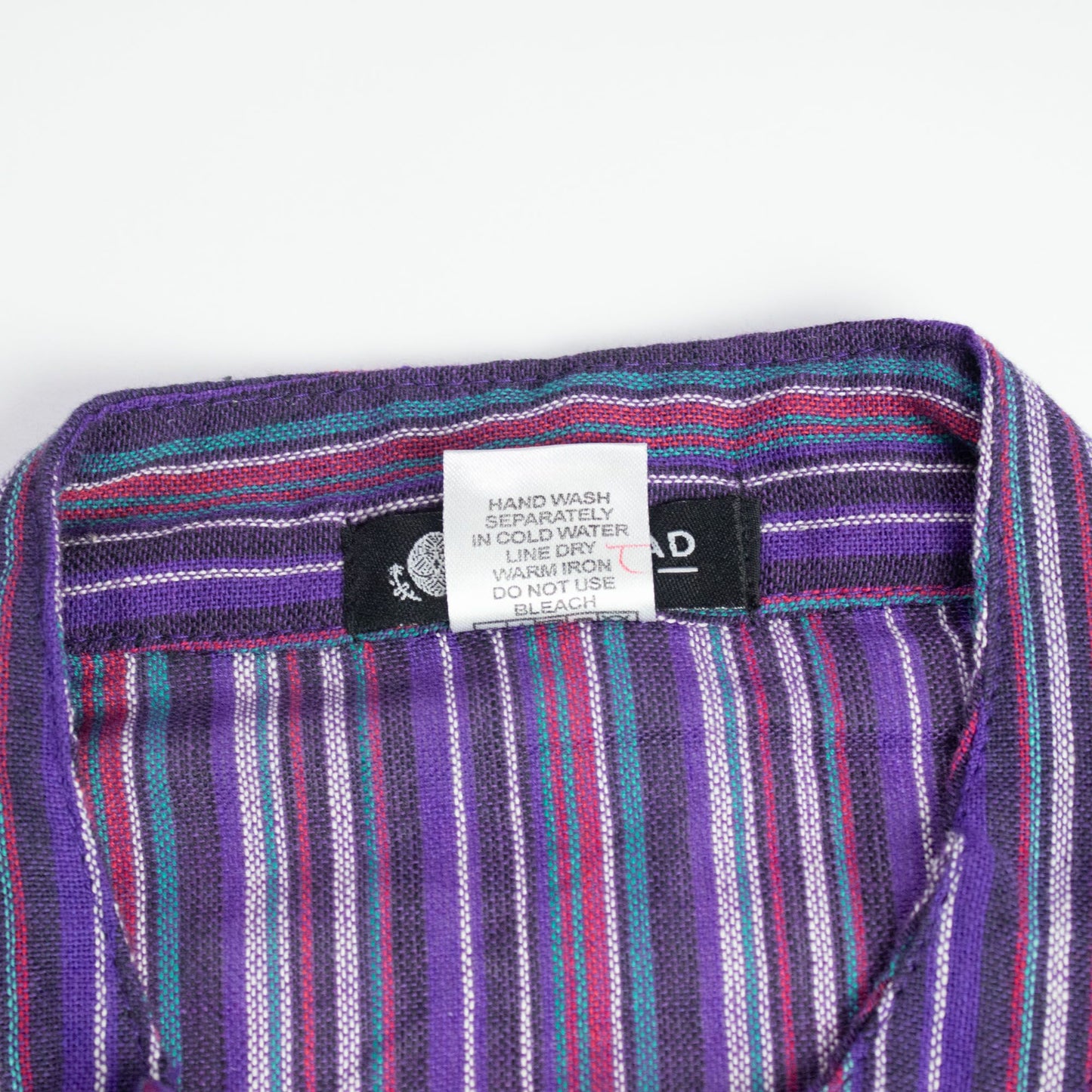 Nomad Sari Grandad Shirt - Negro Púrpura - XL