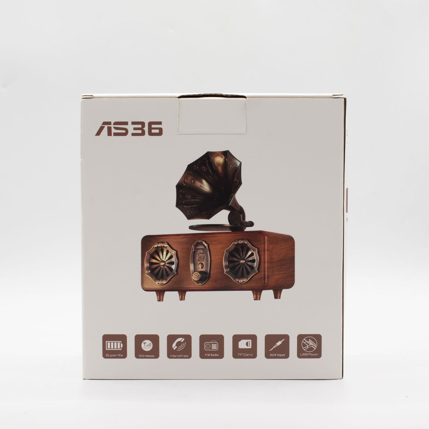 Altavoz de gramófono doble mini retro - Bluetooth - 5,4 vatios x 2