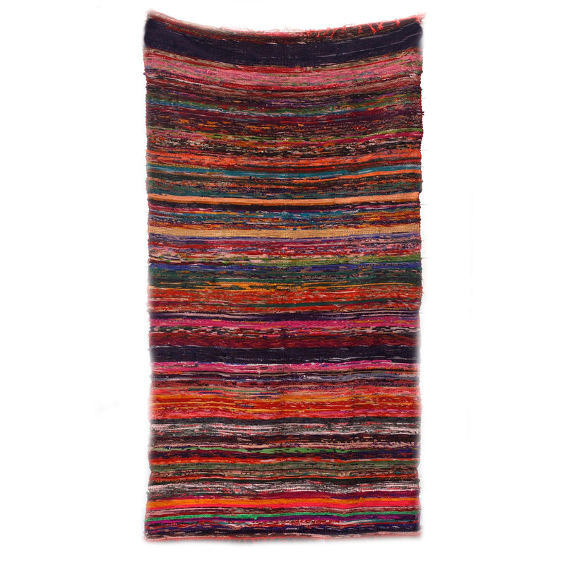 Alfombra de trapo de lujo de 150 x 90 cm - Rojo