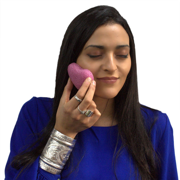 Esponja konjac corazón melocotón