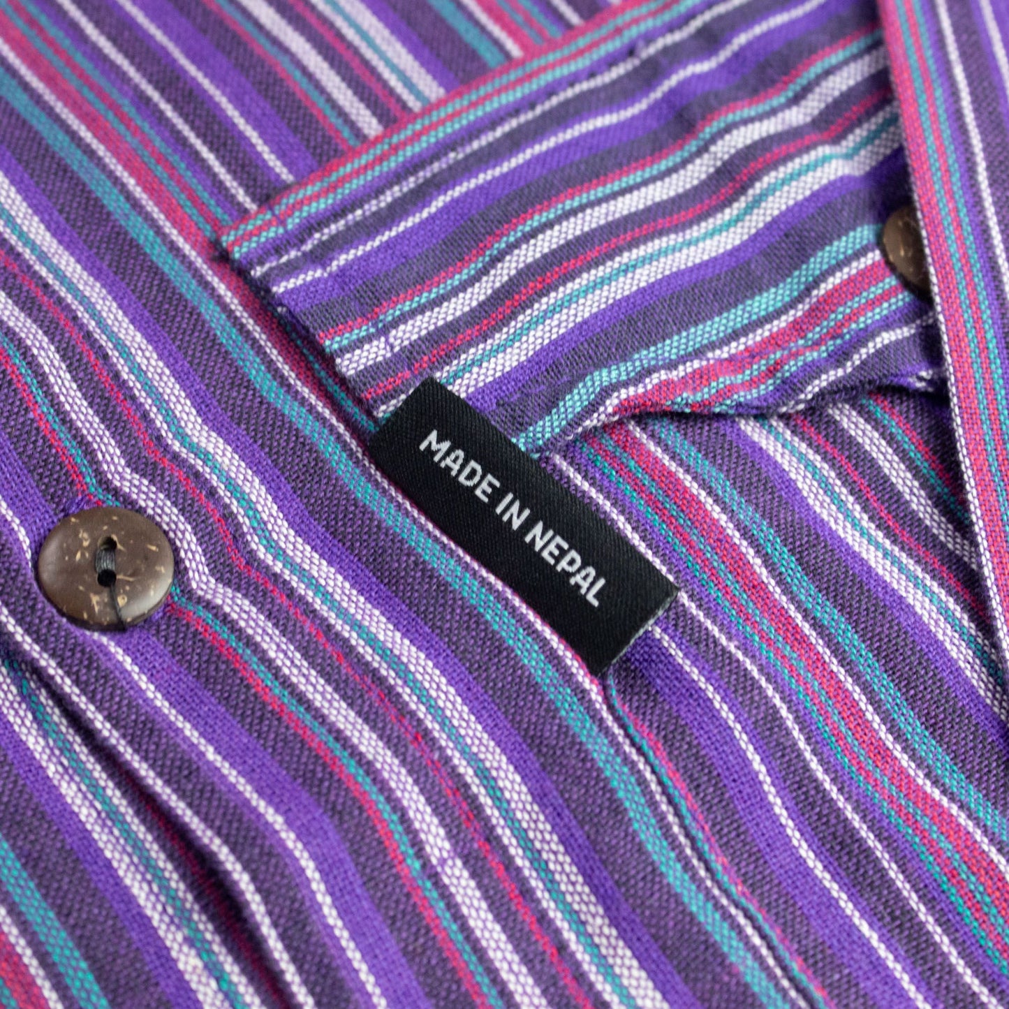 Nomad Sari Abuelo Camisa - Negro Púrpura - Mediano