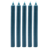 Juego de Velas de Mesa de Color Sólido - Pack de 21 - Teal Rústico