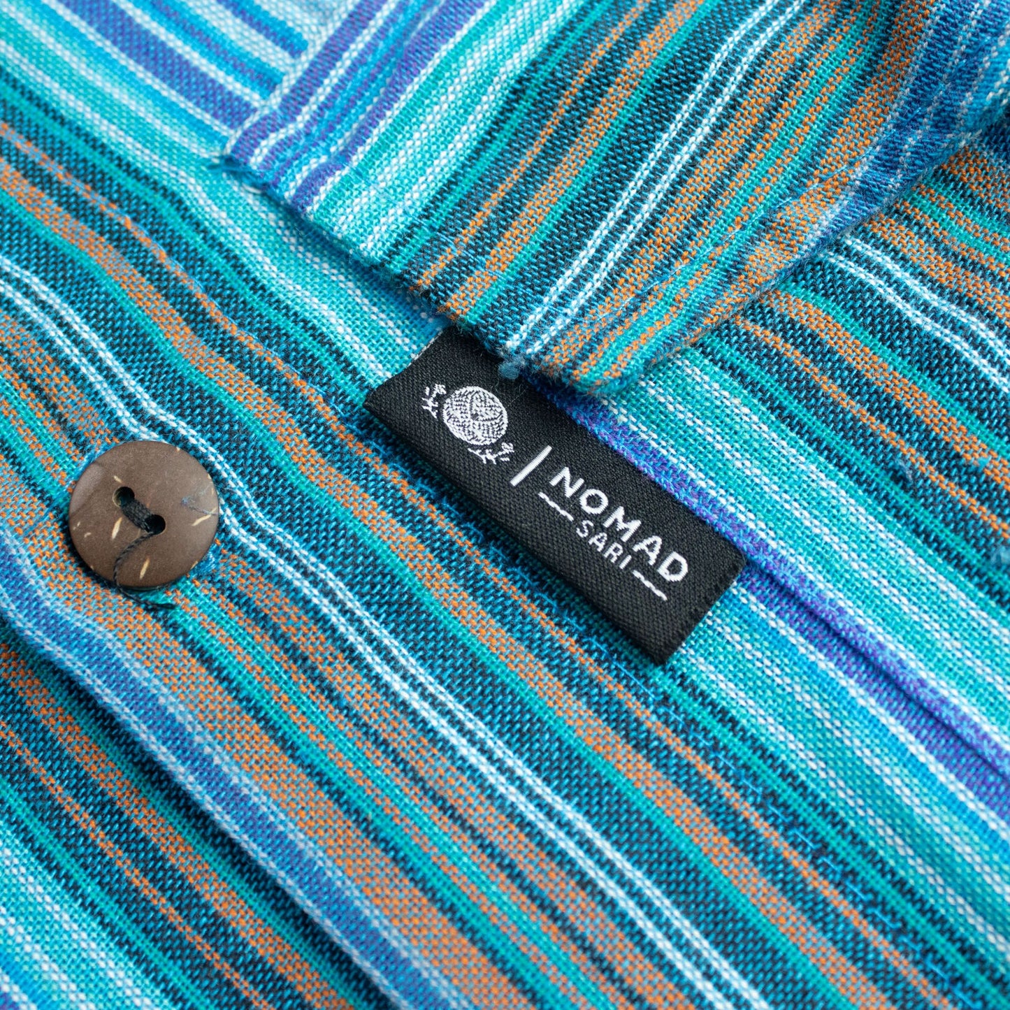 Nomad Sari Camisa de abuelo - Turquesa - Grande