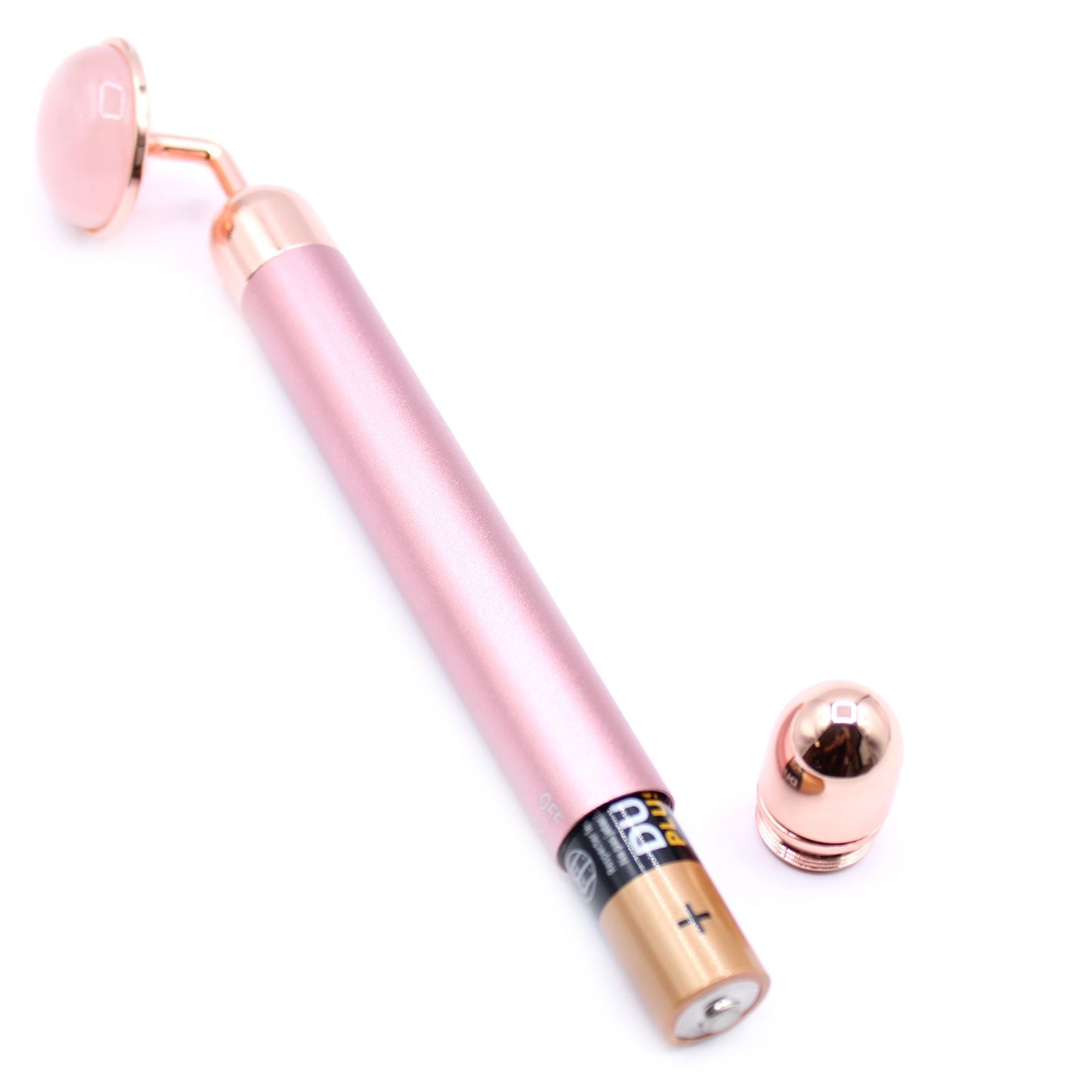 Rosenquarz-Gesichtsroller mit Vibration fr die Massage Ornare Living Rosenquarz-Gesichtsroller mit Vibration fr die Massage Ornare Living