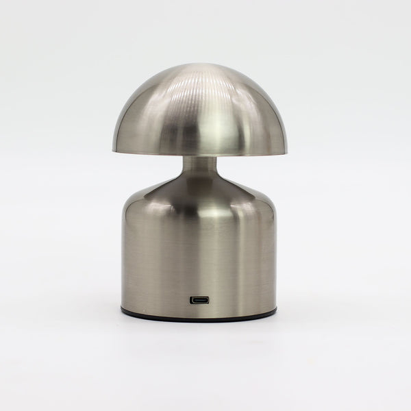 Lámpara táctil - Cúpula Champiñón Plateada - USB (C) - Recargable (400 Vatios)